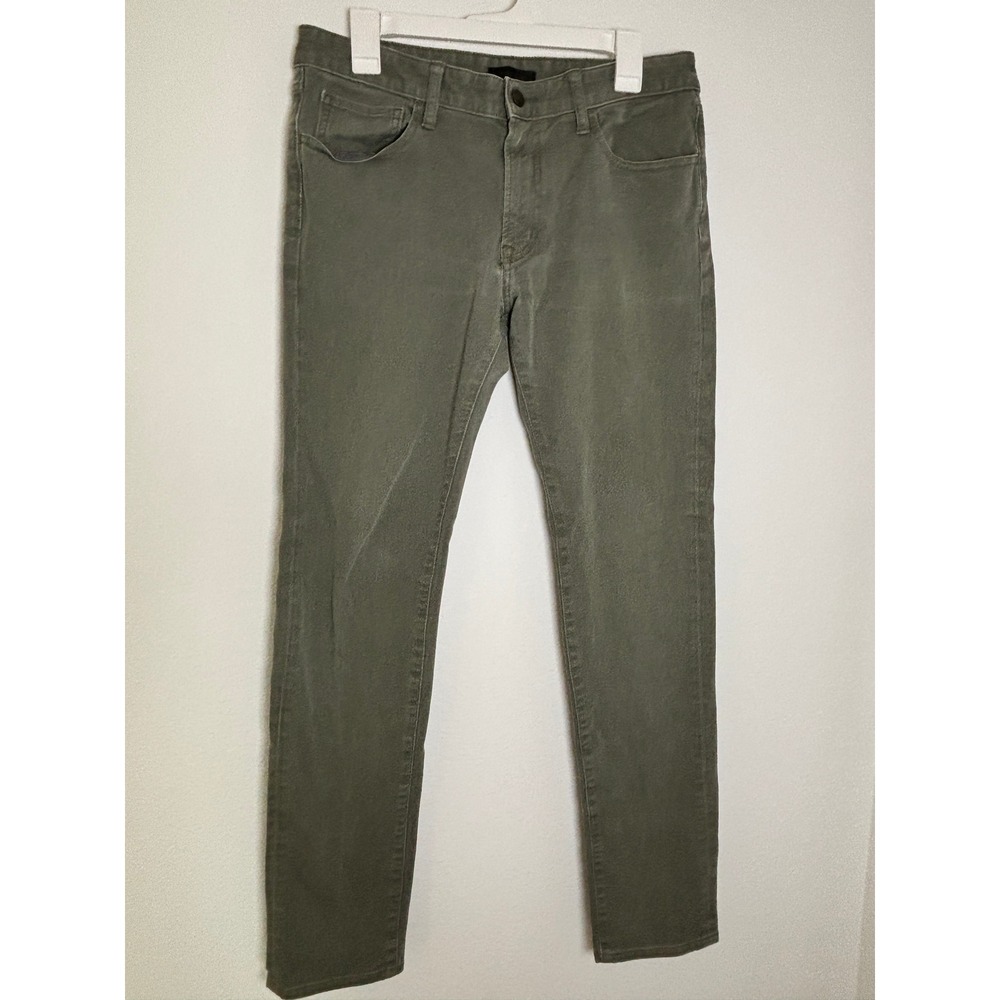 Uniqlo‎ Jeans Mens 32x34 Olive Green Slim Fit Stretch Denim Pants 321-182661